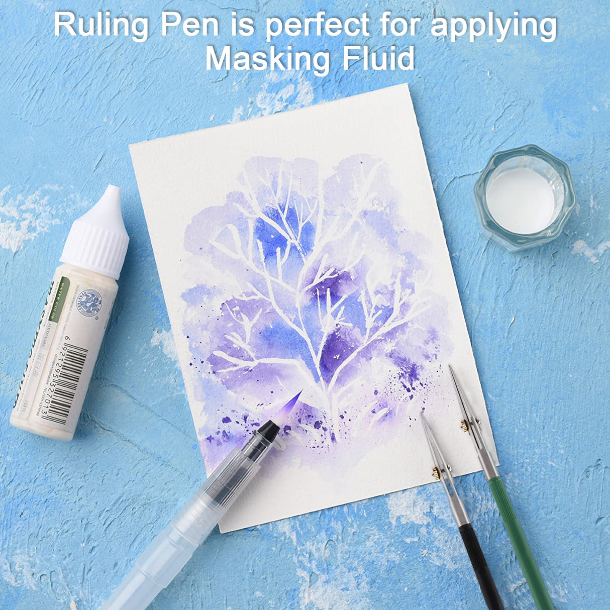 LOONENG Ruling Pen for Masking Fluid, Perfect Fine Line Drawing, Technical Cartography and Calligraphy, Suitable Use with Drawing Ink, Indian Ink Gouache LOONENG