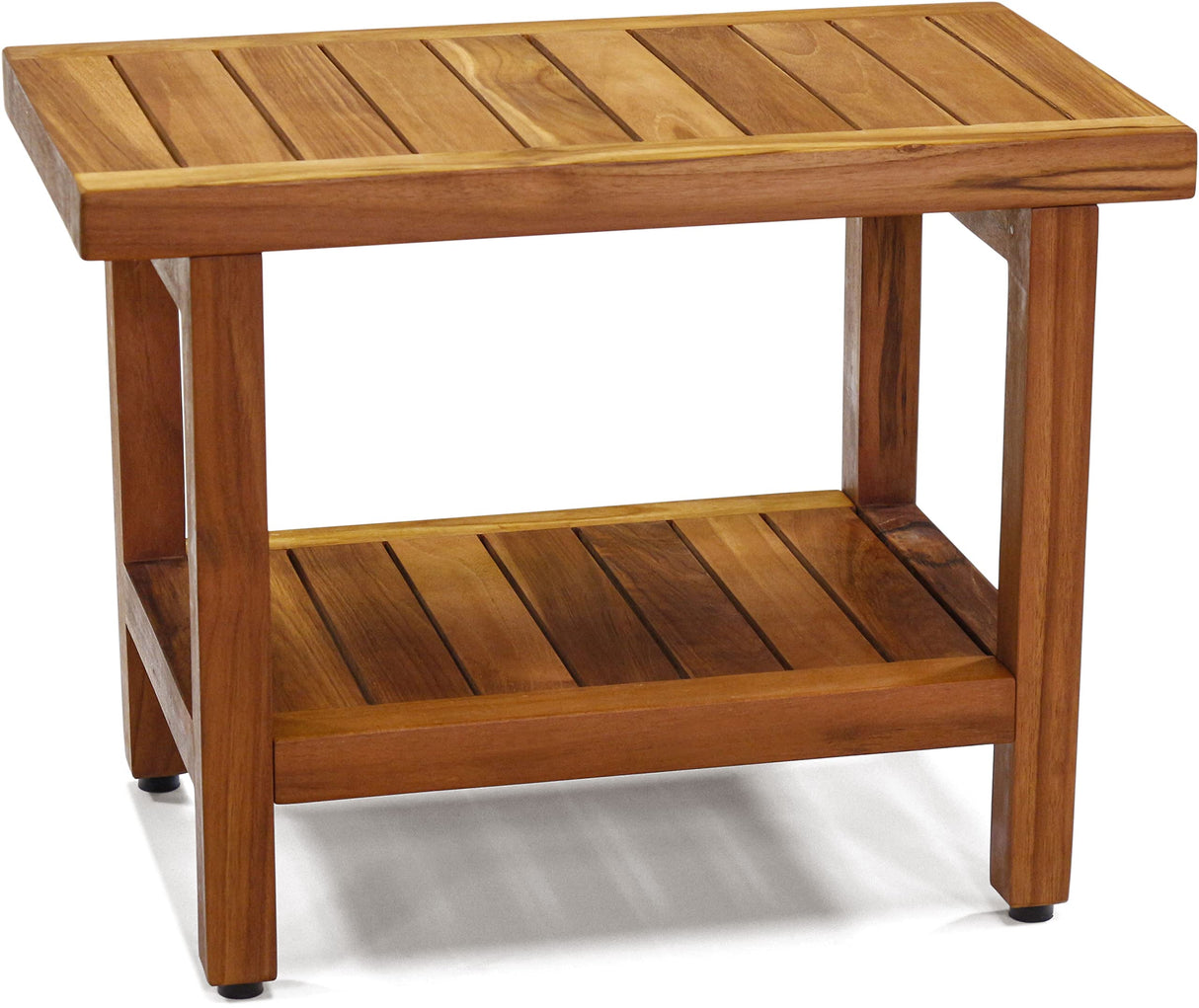 AquaTeak The Original 24" Spa Teak Shower Bench with Shelf AquaTeak