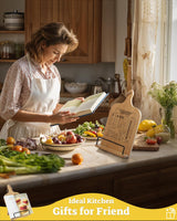 IKEDAS Bamboo Cookbook Stand, Sturdy Cook Book Holder, Recipe Book Holder with Measurement Conversion Chart, Cookbook Stand for Kitchen Counters, Essential Accessories for Holding Cookbooks ikedas