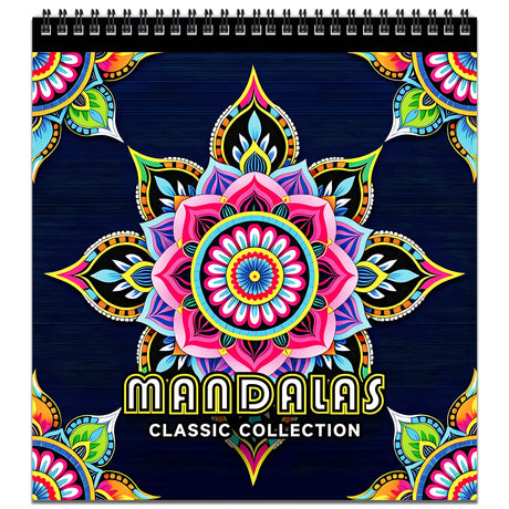FUN LAVIE Adult Coloring Book 32 Mandala Coloring Books for Adults Relaxation and Teens Stress Relief,Adult Coloring Book for Women Spiral Bound,Mandalas Style Mindfulness Stress-Free Patterns Design FUN LAVIE