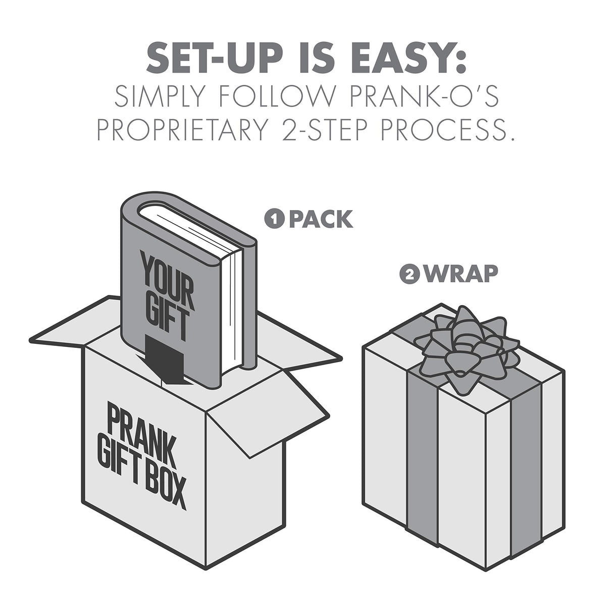 Prank-O 12,000 Piece Jigsaw Puzzle Prank Gift Box - White Elephant Gifts for Adults, Empty Box, Gag Gift Box for Puzzle Lovers, Joke Gifts for Christmas, Holidays, Parties Prank Pack