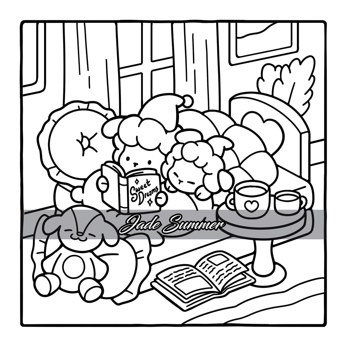Comfy & Cozy: Coloring Book for Adults and Teens with Cozy Scenes and Cute Animal Characters for Relaxation (Comfy and Cozy Coloring Books) WoodArtSupply
