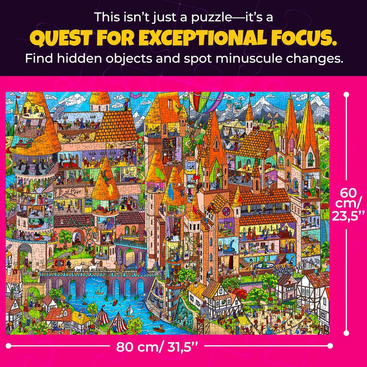 QUOKKA 1000 Piece Jigsaw Puzzle for Adults Nighty Cats – Premium Box Packaging with Extra Fun Challenges, Whimsical Cat Puzzle, Perfect for Relaxation, Creativity & Gift Giving QUOKKA