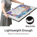 Lavievert 2-in-1 Reversible Puzzle Board with 6 Drawers & Cover Mat, Lightweight Double-Sided Felt Puzzle Plateau for Adults & Kids, Portable Jigsaw Puzzle Table for Games Up to 1500 Pieces LAVIEVERT