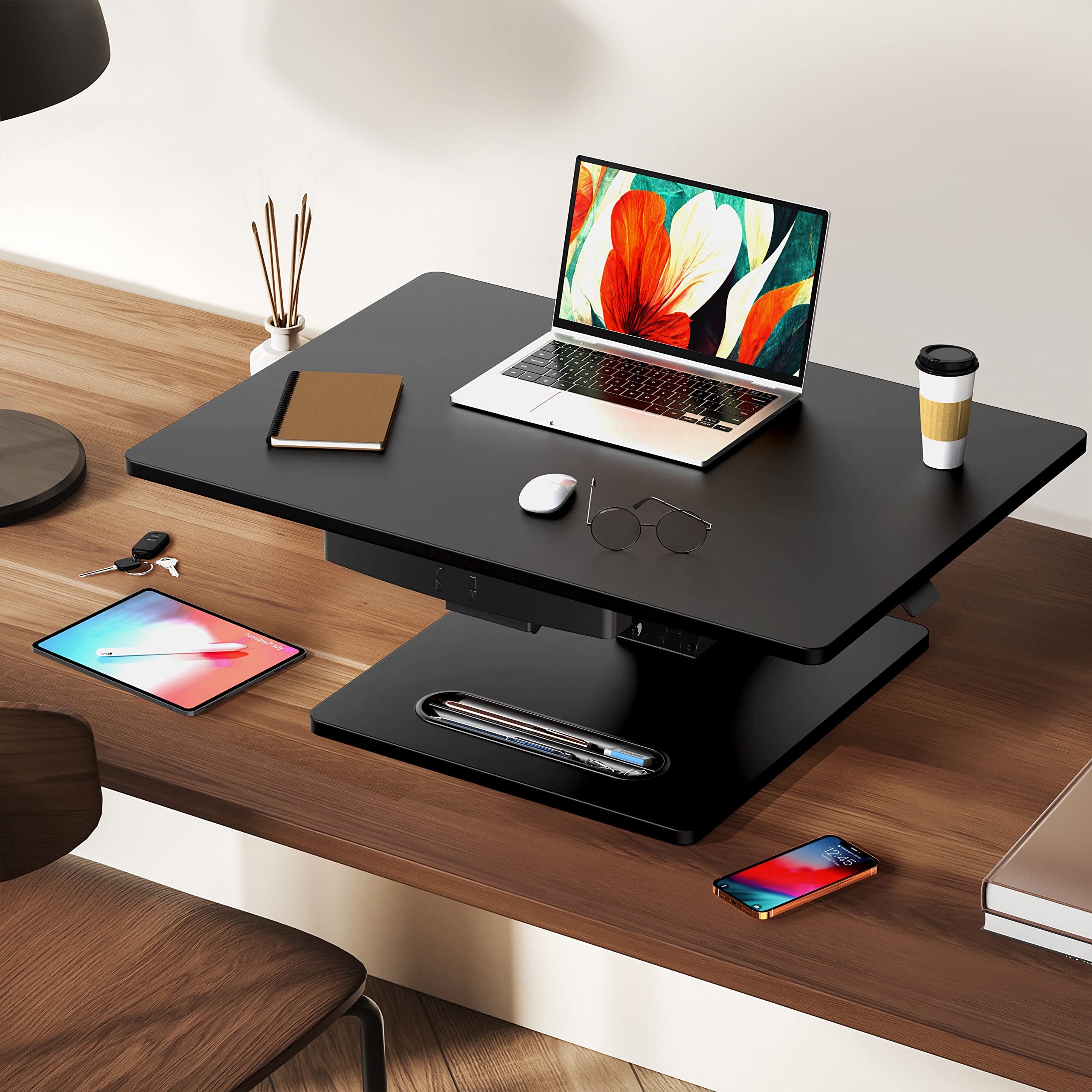 SHW 28" Over Desk Height Adjustable Standing Desk - Thumbnail 5