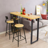 Taelakeni 36 Inch Metal Bar Table Legs, Heavy Duty Industrial Style Dinning Table Leg with Adjustment Feet Pads, Set of 2 Taelakeni