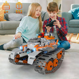 5in1 STEM Building Toys for Kids 6-14, Remote & APP Controlled Mech Robots/Heavy Tanks/Tracked Racer STEM Building Kit for Kid Science Learning, 552 Pcs DIY Building Blocks Set Gifts for Boys & Girls QHECTTY