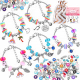 Acejoz 85 Pcs Charm Bracelet Making Kit, DIY Charm Bracelets Beads for Adults and Beginner Jewelry Making Kit Acejoz