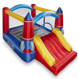 Cloud 9 Inflatable Bounce House and Blower, Rocket Theme Bouncer for Kids with Slide, Includes Stakes and Repair Patches Cloud 9