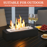Tabletop Fire Pit with Smores Kit, Table Top Firepit Smores Maker, Portable Outdoor Fireplace Tabletop Decor Home Patio Balcony Backyard Gifts for Mom Dad Men - White Elephant Unique Gift, Black HRANBOTY
