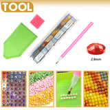 Bimkole 5D Diamond Art Kits for Adults Shell, Full Drill DIY Rhinestone Embroidery Set Paint with Diamonds Art Bottle on The Beach by Number Kits Cross Stitch Home Wall Craft Decoration 12x16 Inch Bimkole