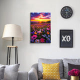 JOOZ Flowers Paint by Numbers Kit for Adults with Frame, Paint by Number with Easel, Adults Paint by Number Kits Framed Canvas, DIY Sunset Oil Painting Kit for Home Wall Decor 8 x 12 Inch JOOZ