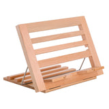 U.S. Art Supply Large Wooden Table Easel - Adjustable Incline, 2 Page Holders - Functions as Wooden Cookbook Stand, Kitchen Countertop Recipe Rack, Tablet Rest & Cook Book Holder for Kitchen Counter U.S. Art Supply