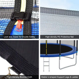 Livavege Trampolines 10FT Trampoline with Safety Enclosure Net & Ladder, Outdoor Trampoline for Kids and Adults with Heavy Duty Jumping Mat and Spring Cover Padding, 400LBS, ASTM Approved Livavege