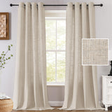 H.VERSAILTEX Linen Curtains 84 Inch Length for Living Room 2 Panel Set Neutral Modern Farmhouse Window Privacy Light Filtering Drapes for Farmhouse Window Treatment Curtains, 52 x 84 - Linen H.VERSAILTEX