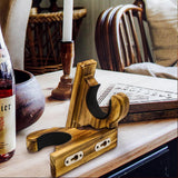 Giassvio Rifle Gun Rack Wall Mount - Wooden Shotgun Hooks Holder Horizontal, Single Gun Display Hanger for Wall, Charcoal Brown Giassvio