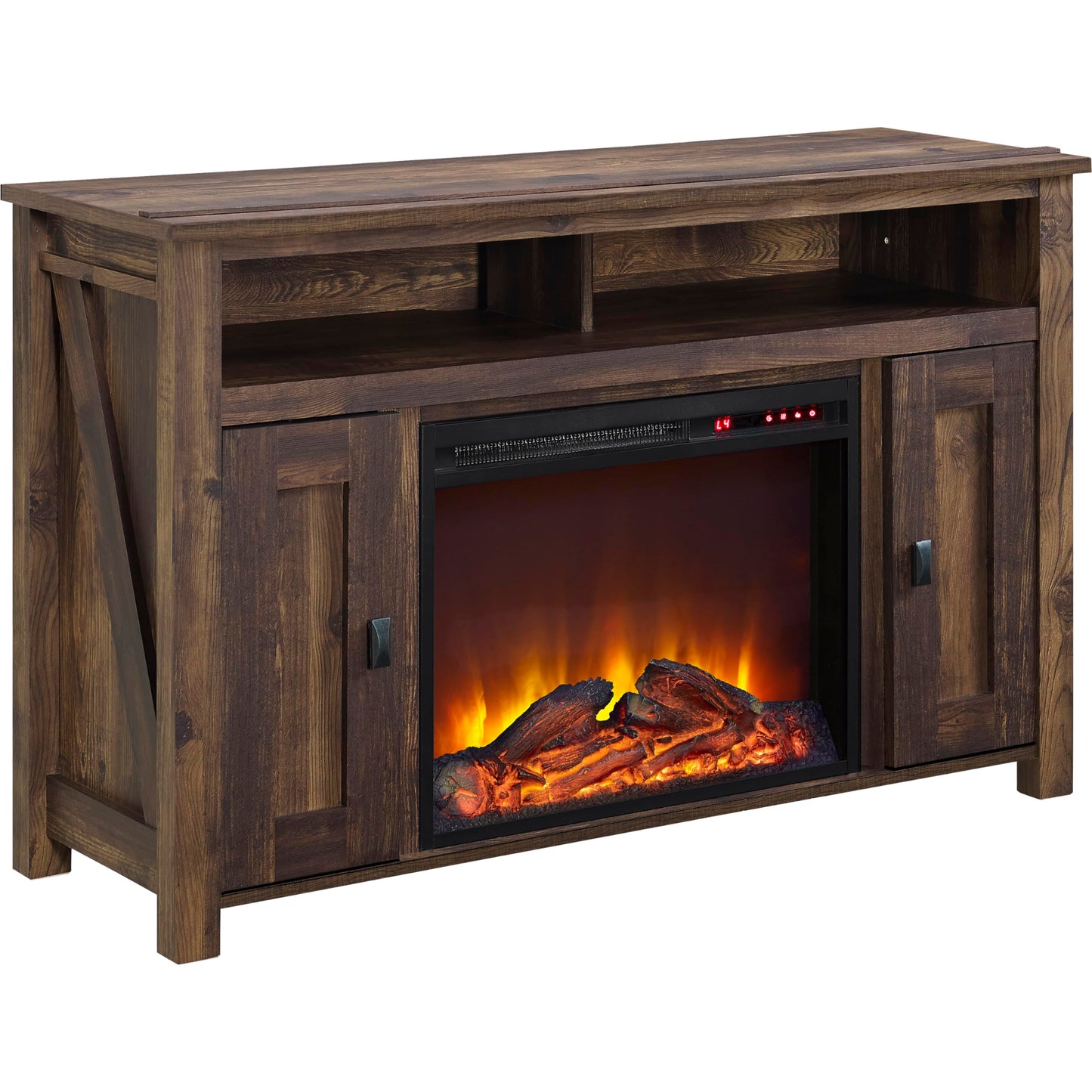 Ameriwood Home Farmington Electric Fireplace Console for TVs up to 50", Rustic