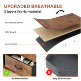 Jocoevol Fabric Dresser for Bedroom with 9 Drawers - Sturdy Steel Frame, Wooden Top & Easy Pull Chest of Drawers with Fabric Bins, Storage Organizer for Closet, Guest Room, Entryway (Rustic Brown) Jocoevol