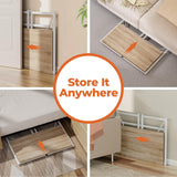 SOROGRA Folding Desk, Small Foldable Desk 39.4 Inch for Small Space, Computer Table Home Office Writing Desk with Storage Bag Headphone Hook, Easy Assembly, Oak SOROGRA