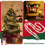 4PCS Wood Beads Garland Christmas, 28.8Feet Wooden Bead Garland for Christmas Tree Decoration, Round Wooden Beads Farmhouse Boho Ornaments for Wall Hanging Home Decor Abitoncc