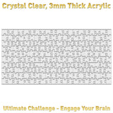 Funwares ImPuzzable Insanely Impossible Puzzle: Clear Acrylic Jigsaw Puzzle for Adults, Every Piece Unique, False Edges, False Corners, Hardest Puzzle for Adults, White Elephant Gift! 200 Piece Puzzle Funwares