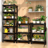 PrimeZone 6-Tier Adjustable Tall Book Shelf - Narrow Bookcase for Small Space, Open Wooden Bookshelf, Display Square Shelf for Living Room, Bedroom, Sturdy, Office, 16" W x 16" D x 72" H, Black PrimeZone