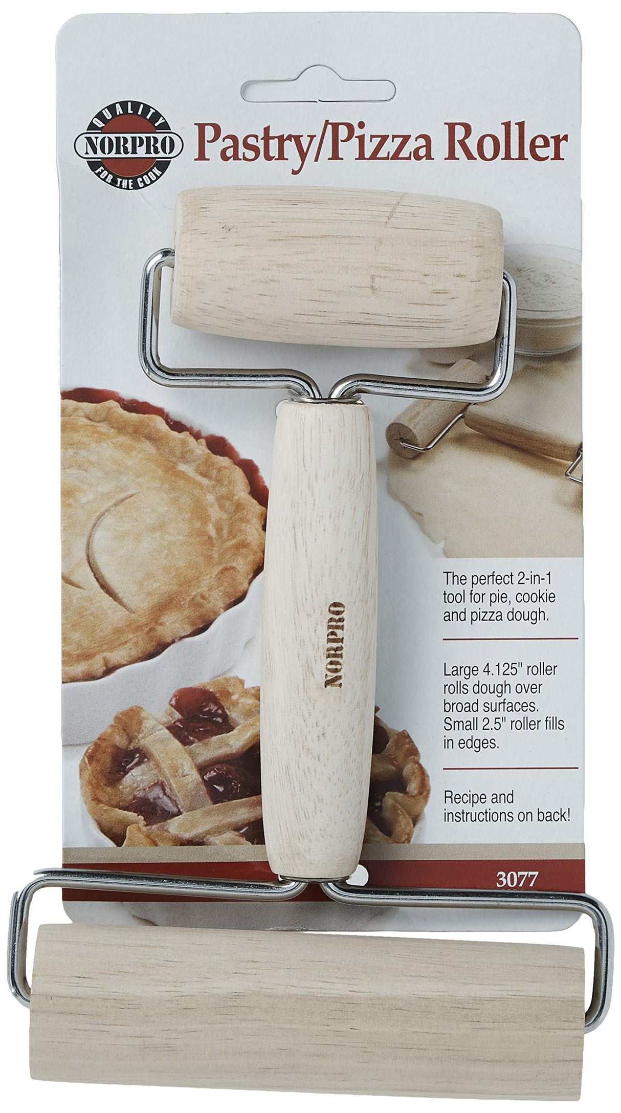 Norpro Wood Pastry/Pizza Roller 4in/10cm Norpro