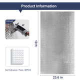 DGSL Double Reflective Bubble Foil Insulation Foam, 23.6 in X 10 FT Aluminum Foil Thermal Insulation Radiant Barrier for Window, Garage Door, RV, Roof DGSL