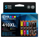 E-Z Ink Remanufactured Ink Cartridge Replacement for Epson 410XL 410 XL T410XL to use with Expression XP-640 XP-830 XP-7100 XP-530 XP-630 XP-635 (Black, Cyan, Magenta, Yellow, Photo Black) 5 Pack E-Z Ink