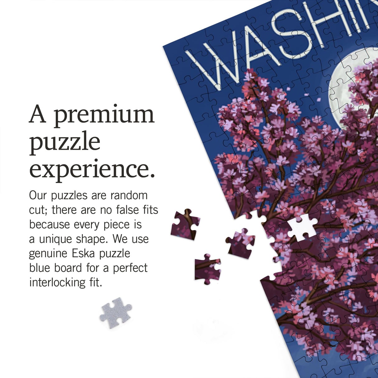 Lantern Press Made in USA Puzzle for Adults - 1000 Pieces, Reference Poster, Premium Box, Washington, DC, Night Scene Lantern Press