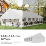 YITAHOME 20x40 ft Party Tent Outdoor Wedding Event Shelters Heavy Duty Upgraded Galvanized Canopy with Large White Roof, Removable Sidewalls & 4 Storage Bags YITAHOME