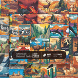 American National Parks Puzzle for Adults 1000 Pieces, PICKFORU Travel Poster Landscape Puzzle Scenery of Zion Yellowstone Yosemite with Animals, Scenic Jigsaw Puzzles for Adults Mountain Scene PICKFORU