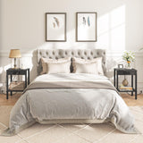 HOOBRO Side Table with Charging Station, Set of 2 End Tables with USB Ports and Outlet, Nightstand with 2-Tier Storage Shelf, for Living Room, Bedroom, Small Space, Black BK91UBZP201 HOOBRO