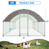 NUGRIART Large Metal Chicken Coop, Outdoor cage Run with Waterproof and Anti-UV Cover, Dome Roof Walk-in Poultry Cage Rabbit Duck House for Outside, Backyard and Farm. NUGRIART
