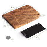 TILISMA Handmade Walnut Book Ends | Wooden Slim Bookends for Shelves Heavy Duty | Modern Wood Bookend for Shelf | Decorative Book Stopper | Reading Accessories TILISMA