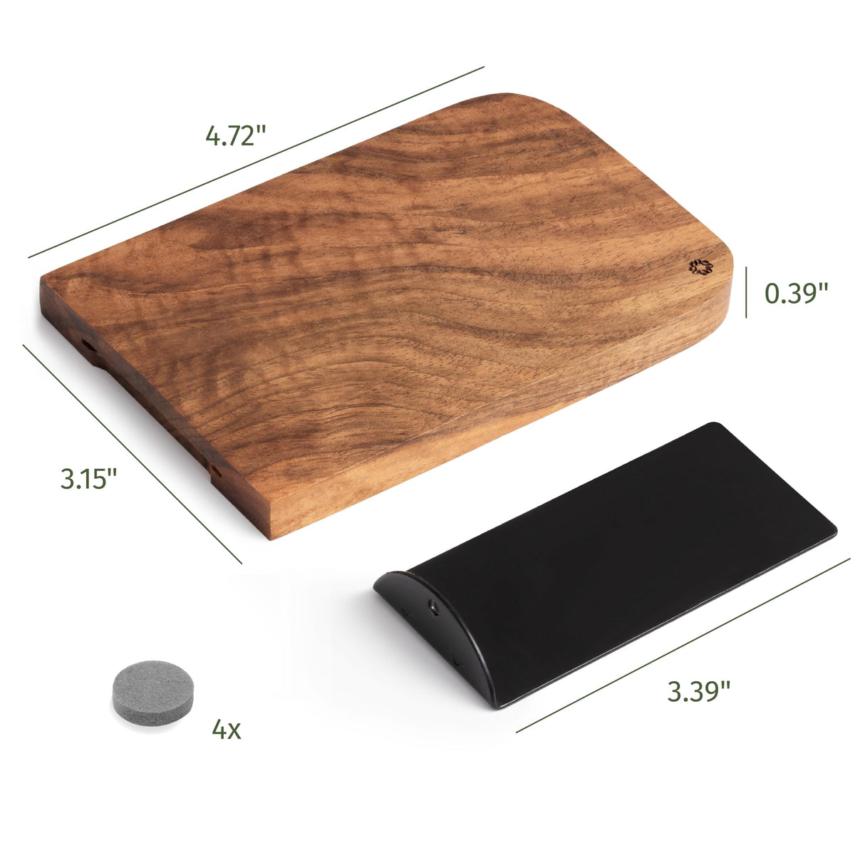 TILISMA Handmade Walnut Book Ends | Wooden Slim Bookends for Shelves Heavy Duty | Modern Wood Bookend for Shelf | Decorative Book Stopper | Unique Book Separator | Reading Accessories (2 Pair) TILISMA