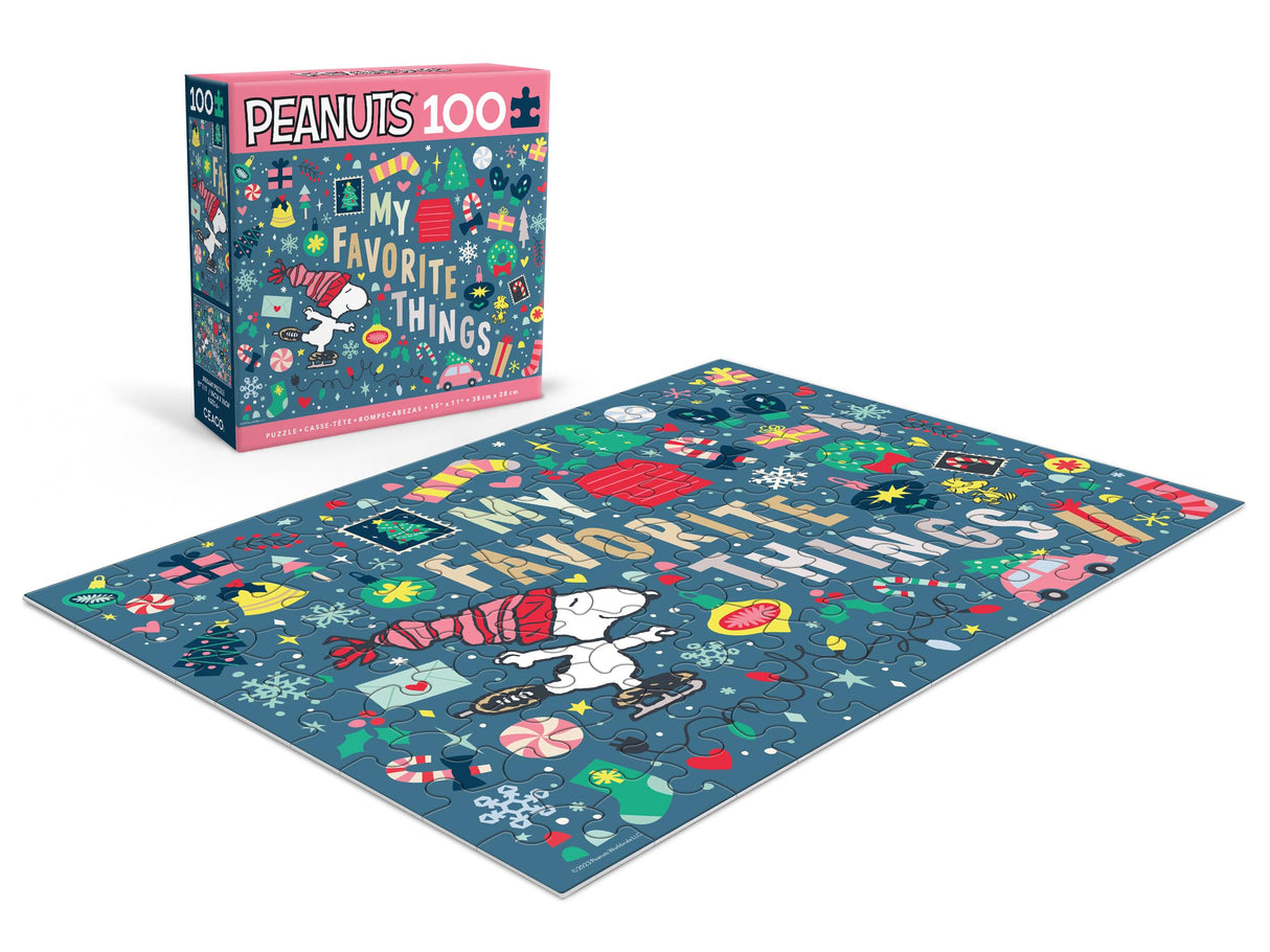 Ceaco - Peanuts Holiday - Snoopy's Favorite Things - 100 Piece Jigsaw Puzzle Ceaco