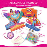 HENUIE DIY Poke Kits Art Craft Activity for Girls Ages 4-8, Mess-Free Fun Princess Set Dress-up, Creative Activity Birthday Gifts for Kids Ages 4 5 6 7 8+ HENUIE