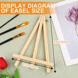 ESRICH 36 Pack 9 Inch Wood Easels, Easel Stand for Painting Canvases, Art,and Crafts, Tripod, Painting Party Easel, Kids Student Tabletop Easels for Painting, Portable Canvas Photo Picture Sign Holder ESRICH