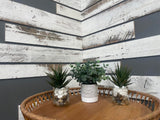 Vintage Harvest Whitewashed Reclaimed Barn Wood Wall Planks- Rustic Kiln Dried Wood Panels, Easy to Install, DIY Accent Wall for Your Home (10 Square ft.) VINTAGE HARVEST RECLAIMED LUMBER U.S.A.