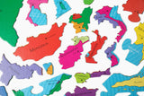 GeoToys GeoPuzzle, Asia Shaped Jigsaw Puzzles, 50 Pc Geography Puzzle, Geography Game & Map Puzzle, Jigsaw Puzzles for Kids Ages 6-9 Years Old Geotoys