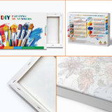 JOOZ Flowers Paint by Numbers Kit for Adults with Frame, Flower Paint by Number with Easel, DIY Floral Adult Paint by Number Kits Framed Canvas for Home Wall Decor 8 x 12 Inch JOOZ