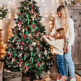 NLUS Christmas Crafts for Kids Adults, 45 Pcs Christmas Beaded Ornament Kits Holiday Crafts - Including Snowman/Christmas Tree/Wreath/Candy Cane/Snowflake (Assembly Required) NLUS