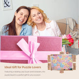 DIKASHI Rotating Puzzle Board with 6 Drawers, Lazy Susan & Transparent Cover, 30.2"x22.4" Portable Wooden Jigsaw Puzzle Board for 1000 Pieces, Great Gift for for Puzzle Enthusiasts DIKASHI