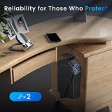 Gun Safe, Biometric Pistol Safe Fingerprint Quick Access Drop Down Single Mount Gun Safe with Keypad Lock and Key Lock, for Nightstand Wall Mount Bedside Desk Vehicle Bed ADIMO