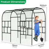 SUNYRISY Outdoor Garden Arch Trellis, 118" x 79" x 87" Extra Large Garden Trellis for Climbing Plants Outdoor, Plant Support Outdoor for Cucumber Grape Vine Vegetable Fruit and Garden Gazebo SUNYRISY