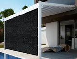 Shatex 90% Shade Cloth 10x20ft Hanging-up Sunblock Shade Panel, Black, 12 Bungee Balls Shatex
