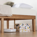 Mellow Naturalista Classic 16 Inch Solid Wood Platform Bed with Wooden Slats, Natural Pine, Queen Mellow