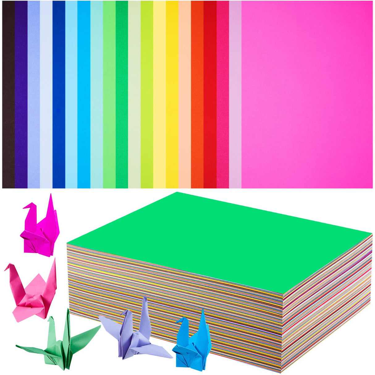 500 Sheets Construction Paper Bulk School Supplies 9 x 12 Inches Art Lightweight Classic Paper Craft for Kids Adults Holiday Drawing Henoyso
