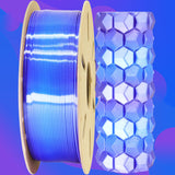MIKA3D 3D Printer Filament Silk PLA Purple Color Change to Silk Sapphire Blue, 1.75mm 3D Printing Filament, 2 Color Change Multi Colored Silk PLA, 1KG Silk PLA Purple to Blue MIKA3D